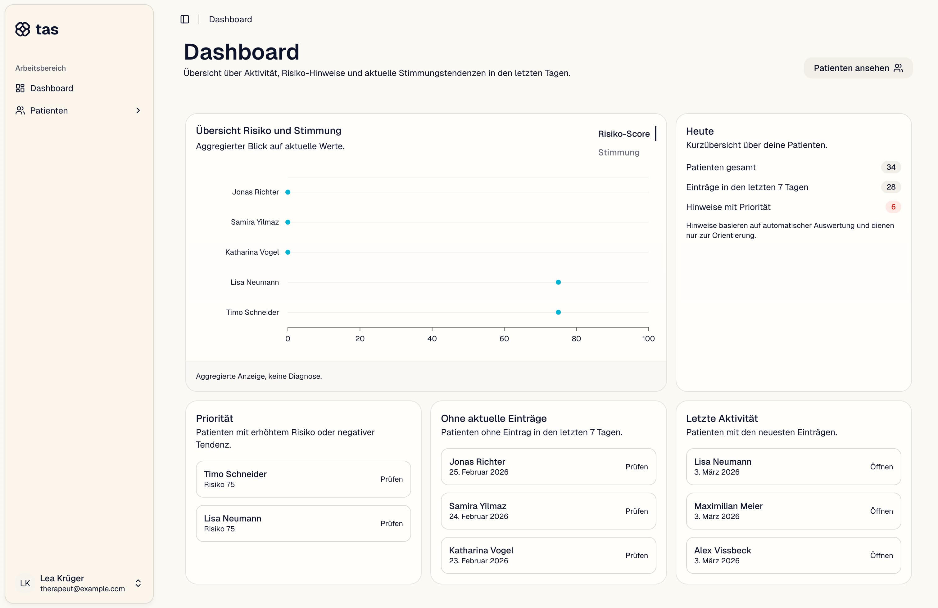 TAS application interface